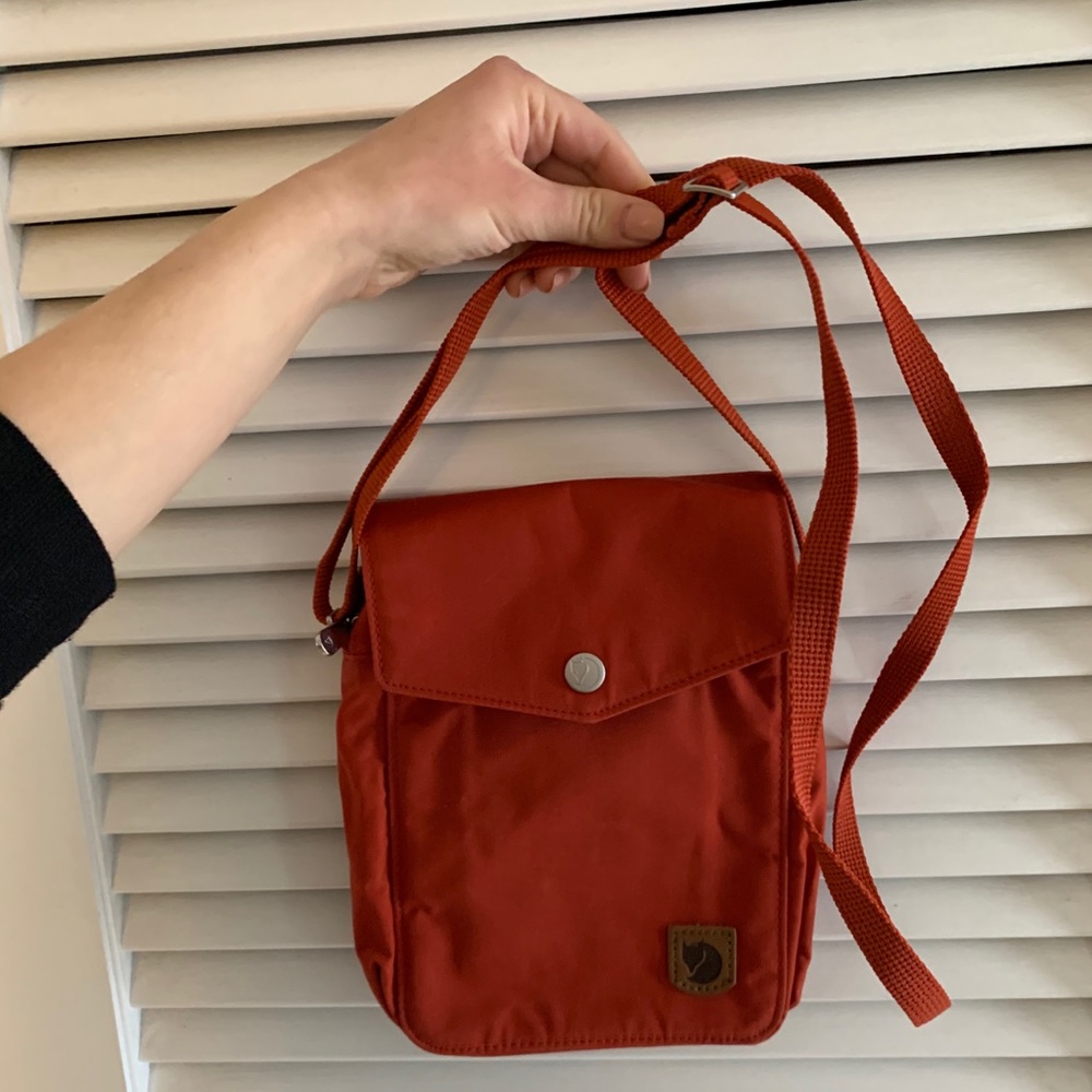 Fjallraven pocket satchel in orange used one time!